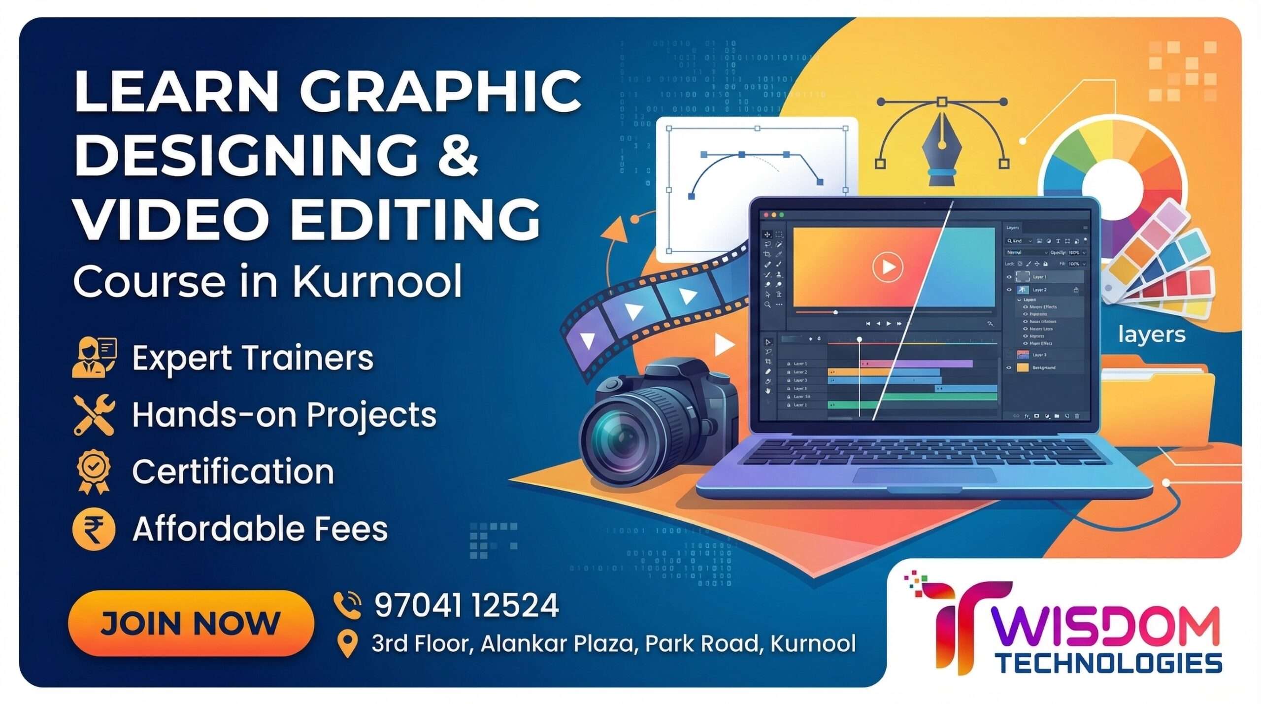 Best graphic designing and video editing course in Kurnool