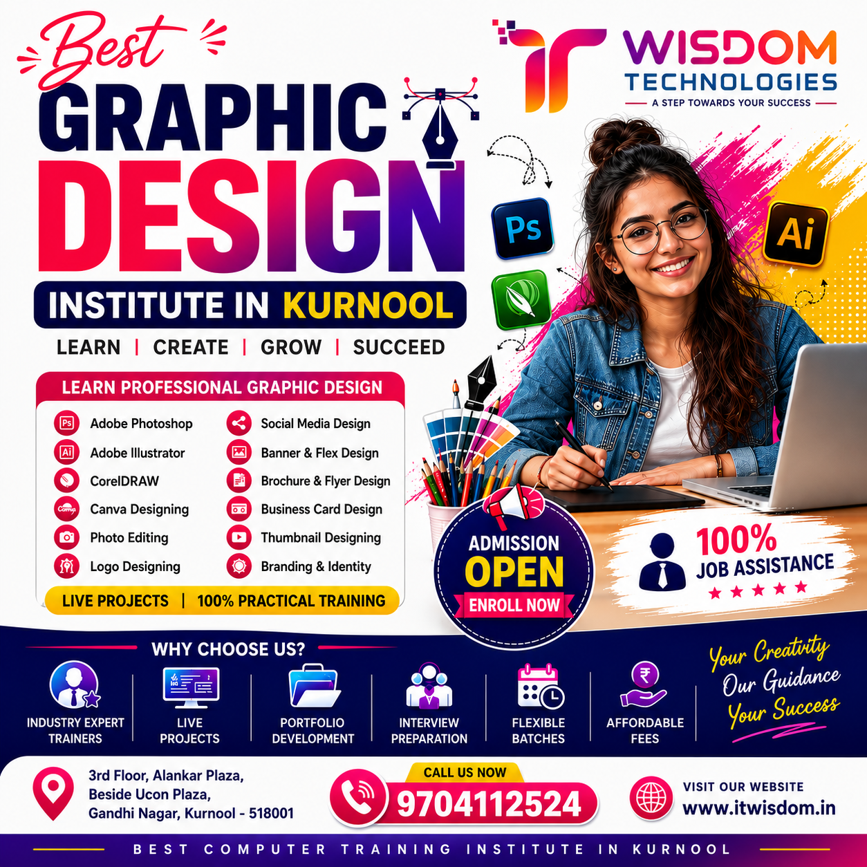 best graphic design institute in kurnool