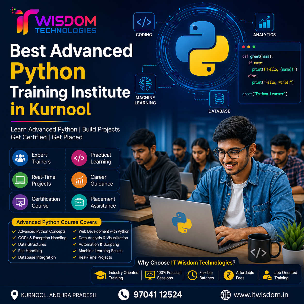 Best Advanced Python training Institute in Kurnool